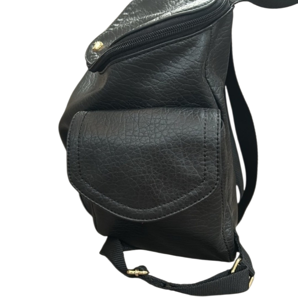 Vintage Juicy Couture Black Backpack With a Gold Crown Accent Pink Interior EUC - Picture 4 of 8